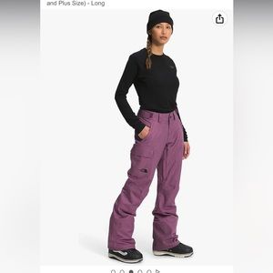 North face freedom snow pants women purple